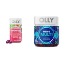 OLLY Prenatal Multivitamin Softgels and Men 's Multivitamin Gummy Vitamin Bundle, 60 and 90 Count