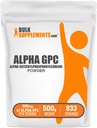 BulkSuplements.com Alpha GPC Powder - Choline Suplemen, Alpha GPC 300mg - Unflasheled & Gluten Free, 600mg per Serving, 500g (1.1 lbs) (Pack 1)
