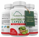 Capsules Organik Haritaki - Menimbulkan Pembuangan - Detoksifikasi & Peremajaan - Menjaga Pengelolaan Otak - 100 Capsules Terminalia Chebula 124; Vegan, Non-GMO