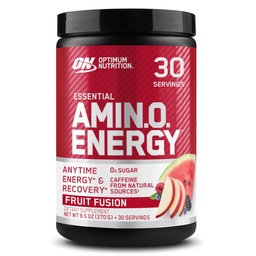 Optimum Nutrition Amino Energy - Pre Workout with Green Tea, BCAA, Acids, Keto Friendly, Green Coffee Extract, Energy Powder - Fruit Fruit, 30 Servings (Packaging May Wary)