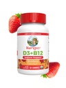 MaryRuth Organics 's Vitamin D3 B12 Gummies; USDA Organik 124; 2 Bulan Supply 124; Vitamin D & B12 Vitamin Suplemen Dewasa & Anak-anak; Kesehatan Tulang 124; Tingkat Energi Kesehatan 124; Non-GMO 124; 60