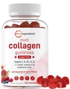 Mikro Ingrediens Multi Collagen Peptides, 120 Collagen Gummies = 124; Type I, II, V, X Protein dengan Biotin, Acid Hyaluronic, & Vitamin C Complex 124; Poteciate & Berry Flavored 124; Sugar Free, Non-GMO