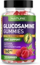 Glucosamine Gummies dengan Vitamin E - Advanced Joint Suppplement Gummy, High Potency Antioksidant, Comfort for Back, Knee, Hands - 120 Gummies