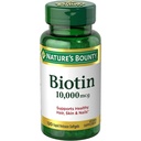 Nature 's Bounty Biotin 10, 000 Mcg, Rapid Lepaskan Softgels 120 Ea (Paket 2)