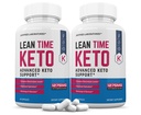 (2 Kemas) Lean Time Keto Pil 1275MG Baru & Improved Formula Berisi Cider Apple Vinegar Extra Virgin Oil Powder Green Tea Leaf 120 Kasules