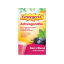 Emergen- C Vitamin C Ashwagandha Minum Mix, Dietary Suplemen untuk Dukungan Imune, Berry Blend, Kembali ke Esentials Sekolah - 18 Count
