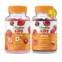 Lifeable Vitamin D Kids + Iron & Vitamin C Kids, Gummies Bundle - Great Tasting, Vitamin Suplemen, Gluten Free, GMO Free, Chewable Gummy