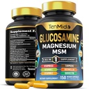 Suplemen Glucosamin MSM untuk Pria dan Wanita - 11in1 Formula - Combine dengan Magnesium, Turmeric, Boswellia, Quercetin, Burdock Root, dan Lebih 124; Gabungan & Mobility Dukungan 150 Capsules