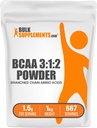 BulkSuplements.com BCAA 3: 1: 2 Powder - BCAA Suplemen, Branched Chain Amino Acids Powder - Unflamited & Gluten Free, 1.5g per Serving, 1kg (11 pon)