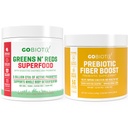 GOBIOTIX Bundle Prebiotic Fiber Suplement + Super Greens Powder N 'Super Reds Powder