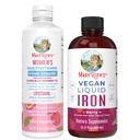 MaryRuth 's Fetivitamin + Hair Growth Lipomal (Peach) & Iron Liquid (Berry): Clean Label Project Verified ® 124; Suplemen untuk Beauty, Imuniance, & Overall Health 124; Vegan, Non-GMO, Gluten- Free