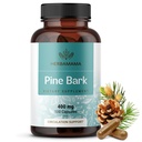 HERBAMA Pine Bark Extract Capsules - 400mg French Maritim Pine Bark Extract powder for Antioksidant Support - Vegan, Non-GMO Pinaster Tambahan