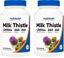 Nutricost Milk Thistle 1.000mg Equalent, 240 Capsules (2 Pack) - 250mg dari 4: 1 Ekstraksi - Vegan, Non- GMO dan Gluten Bebas