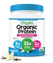 Orgain Vegan Protein Organik + 50 Superfood Powder, Vanilla Bean - 21g Plant Based Protein, 8g Prebiotic Fiber, No Laktosa Ingrediens, Gluten Free, No Added Sugar, 1.12 lb (Packaging May Vary)