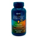 GNC Triple Power Fish Oil Plus CoQ10 Omega 3 Supplemen, 100mg EPA dan DHA, 100mg CoQ10, Heart and Circulation Health, Plus Skin, Gabungan, Brain, dan Eye, dilapisi Control Fishy Burps, 30 Servings