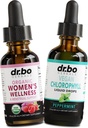 Keseimbangan Hormone untuk Perempuan & Chlorofil Liquid Drops - Women Wellness Hormonal Saldo - Vegan Liquid Chlorofil Drops Odor Cleanse Supplemen Internal Deodoran