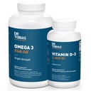 Dr. Tobias Omega 3 Fish Oil dan Vitamin D- 3 Promotes Overall Health - 3 Pasokan Bulan