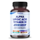 Alpha Lipoic Acid with Vitamin B1 - Supports Antioxidant Health & Heally Metabolism - includes Vitamin C, Acetyl- L- Carnitine, CoQ10 - Made in The USA- 150 Capsules