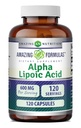 Amazing Formula Alpha Lipoic Acid 124; 600 Mg Per Serving Suplement 12.4; Capsules 14; Non-GMO 124; Gluten Free 124; Dibuat di USA (Unflafeed)