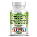 Saw Palmetto with Stinging Nettle, Pygeum, Pumpkin Seed, Sunflower Leciphin, Turmeric & Ashwagandha - Prostate Dupport for Men with Lycopene & Vitamin D3 - 90 Capsules
