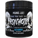 Insane Labz Psychotic Black Edition Mid Stimulant Pre Workout Powder, Energy Focus Pumps, Penuh dengan Creatine Beta Alanine Taurine Fueline oleh AMPiberry, 35 Servings (Blue Raspberry)