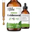 Wild & Organic Goldenseal Tincture - Lung & Digetical Dukungan - Goldenseal Root Extract Liquid Drops - Vegan, Sugar & Alcohol- Free Herb Supplemen - 4 flf oz