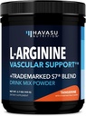 L-Arginine Powder - Nitric Oxide Suplement for Men and Women with L-Citrulline and Beet Root - Pra dan Post Workout Dukungan untuk Endurance dan Recovery - Tangerine Flavor, 1 Month Suppply (30 Scoops)