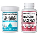 Optimal Gut Health Bundle: 60 Milyar Probiotic 60ct + Digetical Enzyme 180ct for Digetical Comfort and Imune Support