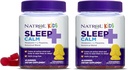 Natrol Kids Sleep + Calm, Melonalin dan L-Theanine, Sleep Aid Gummies with Botancial Blends, 100% Drug-Free, 60 Count (Paket 2)