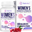 Vaginal Propoles for Women - 300 Milyar CFUs 12 Strains Progetic with Prebiotic, Organic Cranberry Extract Daily Women 's Probiotic for Vaginal, Urinary, Digetical, Gut, Immune Health, 60 Capsules