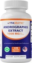 Vitamin Andrographis Extract 1000 mg Per Serving - 120 Veg Capsules - 20X Extract, 100% Vegetarian, All- Natural, Gluten Free, Non-GMO