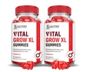 Laboratorium Berhak (2 Pack Vital Grow XL Performance Gummies 1000MG Advanced Formula Formula Formula Diproduksi dengan ACV Pocate Beet Juice Powder B12 Vegan Non GMO 120 Gummys