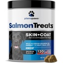 Minyak Salmon liar Alaska untuk Anjing-Anjing - Dog Skin and Coat Supplement - Shedding & Itch Relief for Dogs - Omega 3 Fish Oil for Dogs Chews - 120 Dog Allergy Chews - Dog Shdding Supplemen - Dog Vitamin