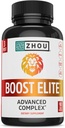 Zhou Boost Elite - Suplemen Energi, Pendukung Otot Alam Pil untuk Pria dengan Tribulus, Fenugreek, Ginseng, dan Maka - 90 Veggie Kapsul