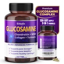 Sotalix Glucosamin 650mg - All-in-1 Dukungan Bersama dengan Chondroitin, MSM, Collagen, Turmeric, Vitamin D3 & Hyaluronic Acid - 150 Kasules - Shellfish- Free - Dibuat di Amerika Serikat