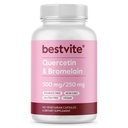 BESTVITE Quercetin dengan Bromelain 500mg / 250mg (120 Vegetarian Capsules) - Tidak ada Stearates - Tidak ada Silicon Dioksida - Vegan - Non GMO - Gluten Bebas