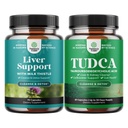 Bundle of Liver Cleanse Detox & Repair Formula dan Advanced TuDCA Liver Suplement Liver Supplement - dengan Milk Thistle Dandelion Root Turmeric dan Artichoke Extra Kekuatan TudCA Bile Salts