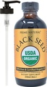 PRIME Natural Organic Black Seed Oil 8oz 124; Cold Press Unsour High Thymoquinone 1.7% USDA Disertifikasi 124; Turki Origin Mampu Nitiva Liquid 124; Vegan Omega 3 6, Antioksidant