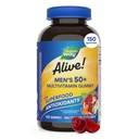 Nature 's Way Alive Men' s 50 + Daily Gummy Multivitamin, Support Healthy Brain, Eyes, Heart *, B-Vitamin, Gluten- Free, Fruit Flavored, 150 Gummies (Packaging May Wary)