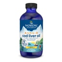 Nordic Actic-D Cod Liver Oil, Lemon - 8 oz - 1060 mg Total Omega -3s + 1000 IU Vitamin D3 - EPA & DHA - Heart, Brain, Bone, Imune & Mood Dukungan - Nun-GMO - 48