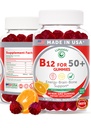 Lunakai USA Made Vitamin B12 Gummies for Dewata 50 +, Non-GMO B12 for Energy & Vitalitas Boost, Delicious Orange Flavor, 60ct
