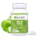 EZ Melts Dissolable Vitamin D3 5.000 IU, Sugar- Free, 3 - Bulan Supply - 1 Pack