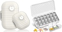 Travel Pill Organizer, 7 Day & Pill Organizer 3 Kali sehari, 7 Hari Pill Box