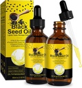 Minyak Benih Hitam 2Pack, 100% Benih Hitam Murni Penambahan Minyak Dingin Yang Tidak Berkembang, Kaya di Vitamin D3, K2 & E, Suplemen Minyak Benih Hitam Untuk Dukungan Imune, Non- GMO (2x60ml)