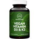 Vegan Nuturition MRM Vitamin D3 & K2 124; Bone + Ammune Health 124; Dibuat dari lichens 124; Pendukung Kalium Absorpsi 124; Vegan + Vegetarian Friendly 124; 60