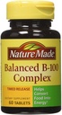 Nature Made B-100 Complex Time Rilis Tablet, 60 Count for Metabolic Health (Paket 3)