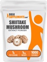 Support BulkSuplemen .com Shiitake Mushroom Extrader - Shiitake Jamur Suplemen, Dukungan Imune - Vegan & Gluten Bebas, 1g per Serving, 1kg (2.2 lbs) (Paket 1)