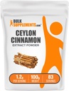 BulkSuplements.com Cinnamon Bark Extract Powder - Ceylon Cinnamon Suplement, Herbal Suplemen - Vegan & Gluten Bebas, 1.2g per Serving, 100g (3.5 oz) (Paket 1)