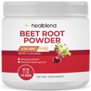 Beet Root Powder Organik Sehat - Nitric Oxide Beets, Tekanan Darah Sehat Dukungan, Sirkulasi Darah Superfood Blueberry Flavored - 30 Hamba