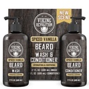 Viking Revolution Beard Wash and Beard Conditioner for Men with Argan Oil and Jojoba Oil